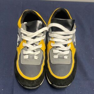 CHANEL Women's Sneakers - Yellow, Gray, Black